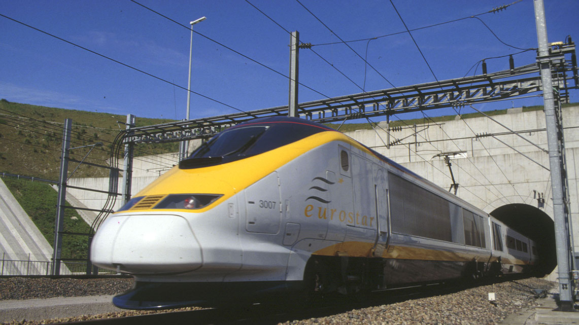 Getlink History - 1994 - Start of the commercial Eurostar service through the Channel Tunnel.