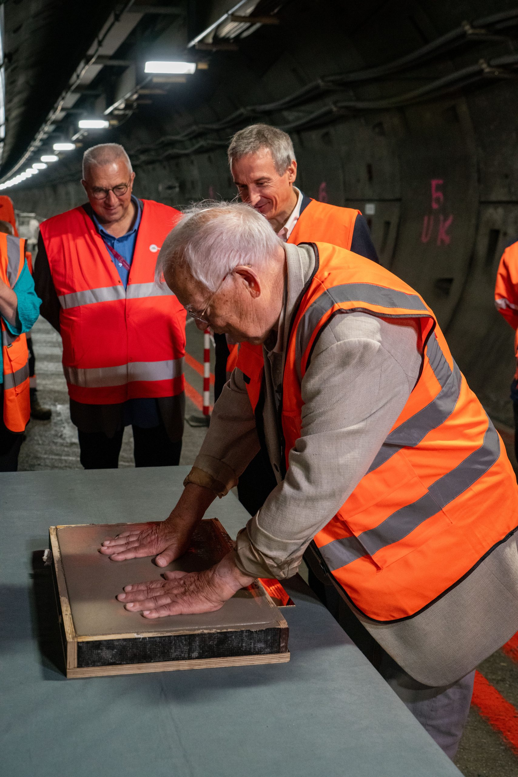 Joachim Neumann et Yann Leriche dans le Tunnel de service