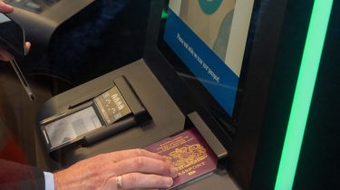 Check-in at an EES kiosk at the Folkestone terminal